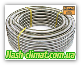 Гофра труба 40hf Dispipe, отожженная, из нержавеющей стали.